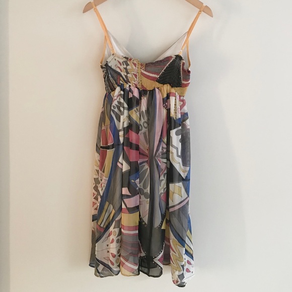 Patterned Flowy Dress Made in USA - Picture 2 of 3